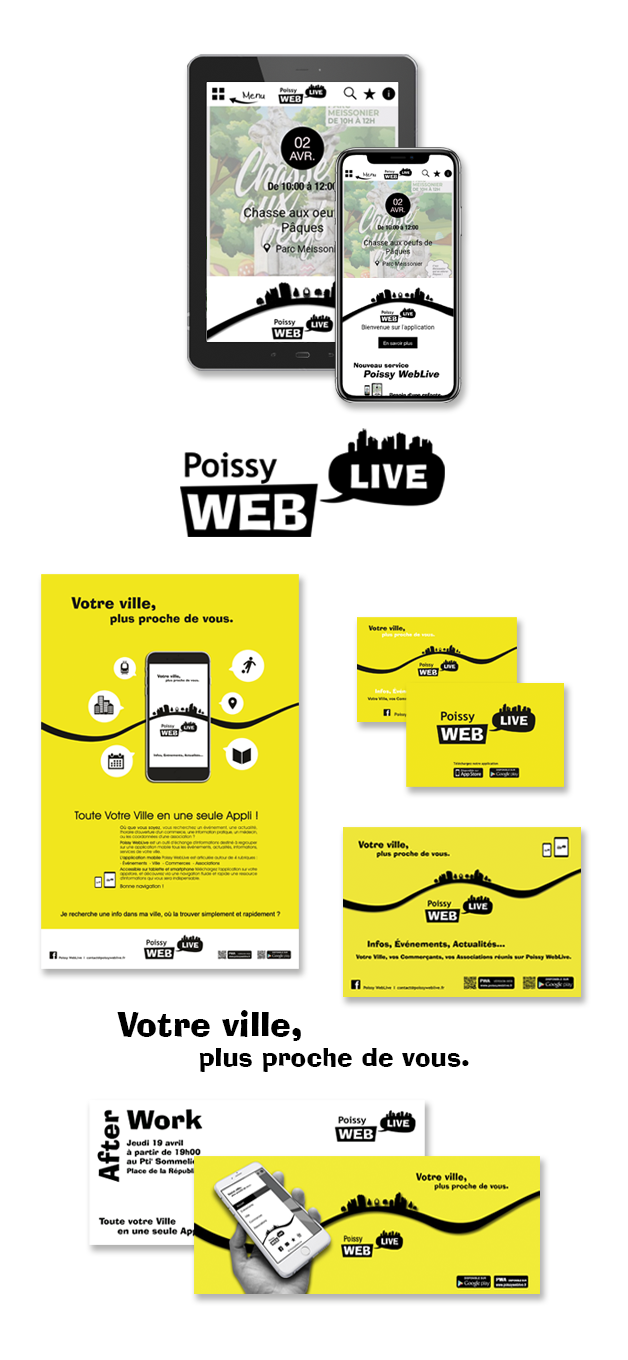Identité Visuelle Poissy WebLive