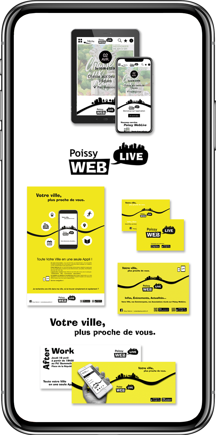 Identité visuelle Print Poissy WebLive